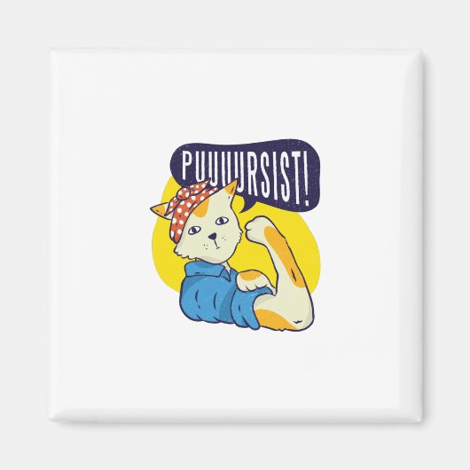 ピンアップ猫 マグネット (正面)