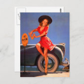 ピンアップ駐車チケット ポストカード (正面/裏面)