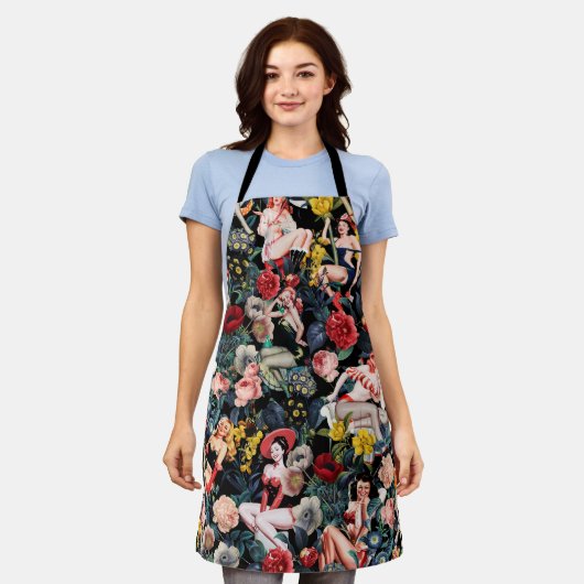 ピンアップIII エプロン (着用した状態)