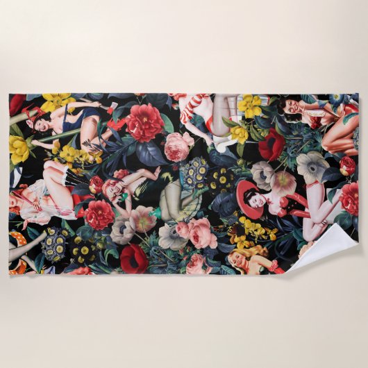 ピンアップIII ビーチタオル (正面)