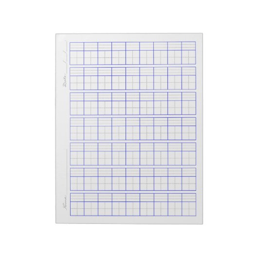 ピンイン田字格紙、中国語の書道練習 ノートパッド (回転)