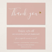 ピンエレガントクありがとうショッピング割引カード (正面&裏面)