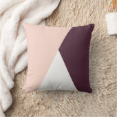 ピンエレガントクとバーガンディの幾何三角形 クッション (ブランケット)