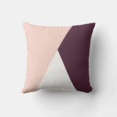 ピンエレガントクとバーガンディの幾何三角形 クッション (裏面)