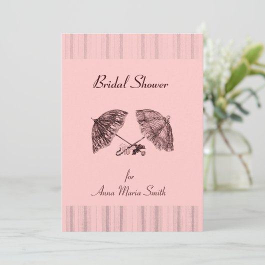 ピンエレガントクのヴィンテージ傘 招待状 (スタンド正面)