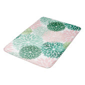 ピンエレガントクグリーンダリアフローラ バスマット (アングル)