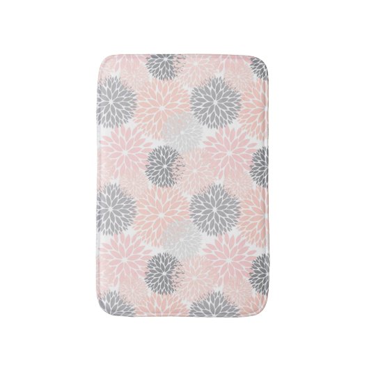ピンエレガントクグレーダリアフローラ バスマット (正面縦)