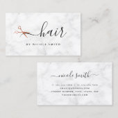 ピンエレガントクバラ金ゴールド鋏 名刺 (正面/裏面)