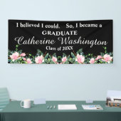 ピンエレガントクフローラ「自分は信じられる」卒業 横断幕 (トレードショー)