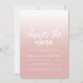 ピンエレガントクベビーグラデーションシャワー招待状 招待状 (正面)