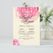 ピンエレガントクローズプリント 招待状 (スタンド正面)
