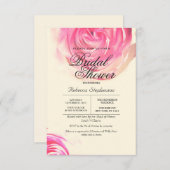 ピンエレガントクローズプリント 招待状 (正面/裏面)