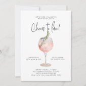 ピンエレガントクワイン応援ズトゥラブブライダルシャワー 招待状 (正面)