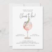ピンエレガントク応援からラブブライダルシャワー 招待状 (正面)