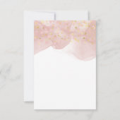 ピンエレガントク赤面金ゴールドグリッタースパ感謝していルクルズ サンキューカード (裏面)