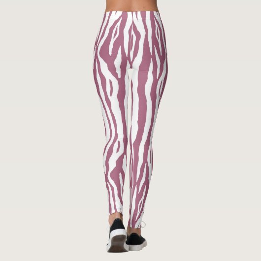 ピンカッコいいクのタイガーストライプの模様 レギンス (裏面)