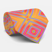 ピンカラフルクとオレンジの柄のネクタイ ネクタイ (ロール)