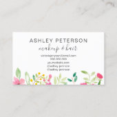 ピンガーリークグリーンフローラ水色化粧 名刺 (裏面)