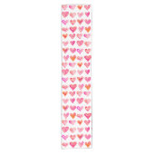 ピンガーリークハートカスタムの14" X 72"テーブルランナー ショートテーブルランナー (正面)