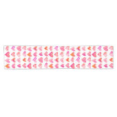 ピンガーリークハートカスタムの14" X 72"テーブルランナー ショートテーブルランナー (横)