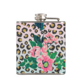 ピンガーリークミントグラデーションフローラグリッターレオパードプリント フラスク (裏面)