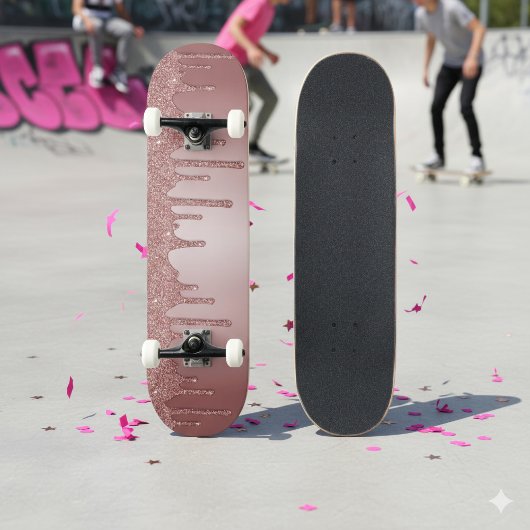 ピンガーリークローズ金ゴールドグリッタースパークルドリップス スケートボード