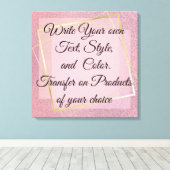 ピンガーリーク書グリッターの文字 キャンバスプリント (インサイチュ (ウッドフロア))