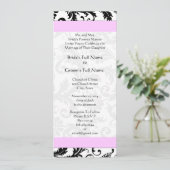 ピンキッシュラベンダーダマスクスワーズ結婚式招待状 招待状 (スタンド正面)