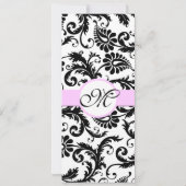 ピンキッシュラベンダーダマスクスワーズ結婚式招待状 招待状 (裏面)