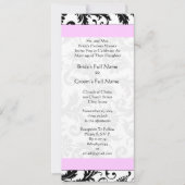 ピンキッシュラベンダーダマスクスワーズ結婚式招待状 招待状 (正面)