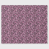 ピンキヒョウ柄のベビーガールの包装紙 ラッピングペーパー (フラット)