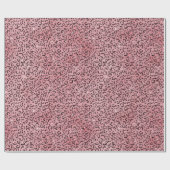 ピンキヒョウ柄スパークルグリッター ラッピングペーパー (フラット)