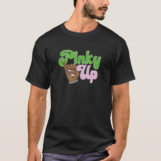 ピンキーが起きた Tシャツ (正面)