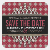 ピンキーすごい金ゴールドダイヤモンド日付シールを保存 スクエアシール (正面)