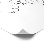 ピンキーの約束ラインアート葉と ポスター (角)