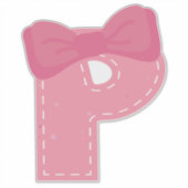 ピンキーアルファベット – P- シール (正面)