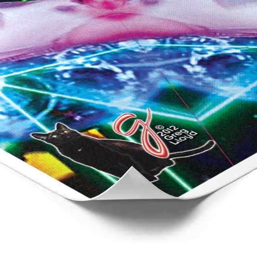 ピンキーキネティックコラージュ万華鏡のように千変万化するパターンポスター ポスター (角)