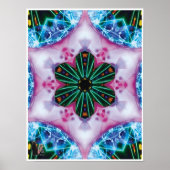 ピンキーキネティックコラージュ万華鏡のように千変万化するパターンポスター ポスター (正面)