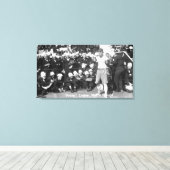 ピンキーコスビーボクシング試合の準備 キャンバスプリント (インサイチュ (ウッドフロア))