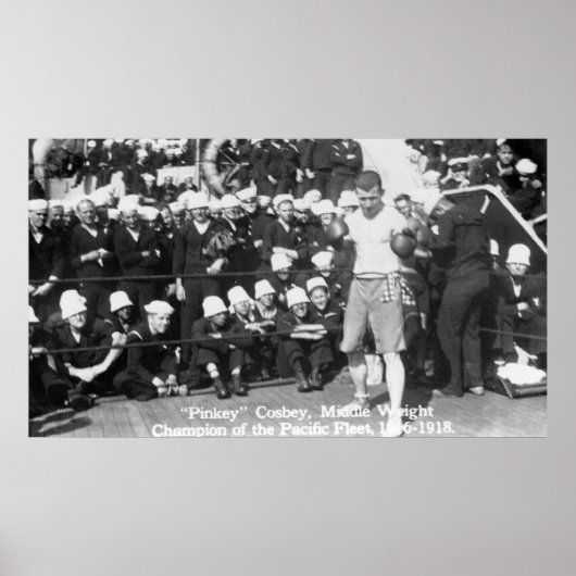 ピンキーコスビーボクシング試合の準備 ポスター (正面)