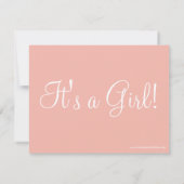 ピンキードットベビーシャワー招待状 招待状 (裏面)