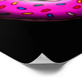 ピンキードーナツとカラフルの振りかける+あなたのアイディア ポスター (角)