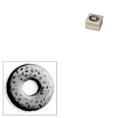 ピンキードーナツとカラフルの振りかける+あなたのアイディア ラバースタンプ (押印)