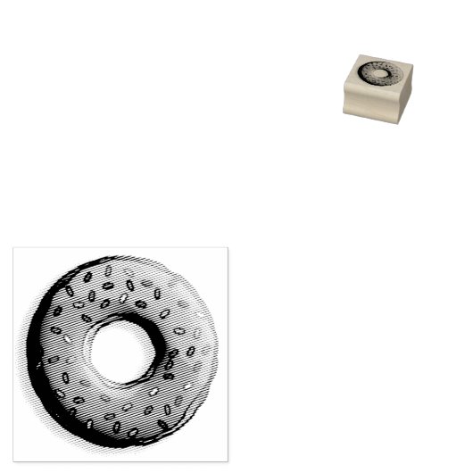 ピンキードーナツとカラフルの振りかける+あなたのアイディア ラバースタンプ (押印)