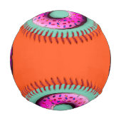 ピンキードーナツとカラフルの振りかける+あなたのアイディア 野球ボール (裏面)