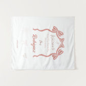 ピンキーブライダルシャワーへようこそ タペストリー (正面(横))