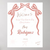 ピンキーブライダルシャワーウェルカムポスター ポスター (正面)