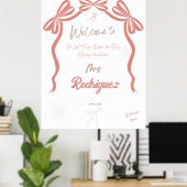 ピンキーブライダルシャワーウェルカムポスター ポスター (ホームオフィス)