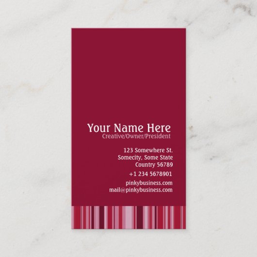 ピンキー事業 名刺 (正面)