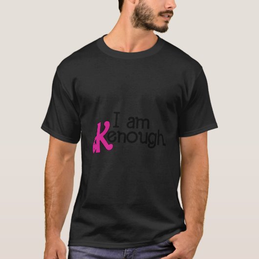 ピンキー私はケン私は十分な女おもしろい性を男性へ見る Tシャツ (正面)